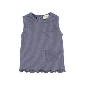 NEW BÚHO baby rib top in blue stone